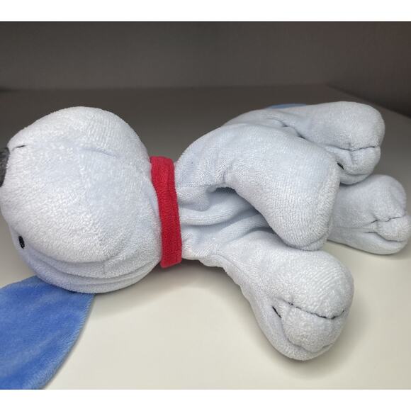 Carters Just One Year Blue Puppy Dog Plush 8” Spots Red Collar Floppy *FLAW* - Picture 8 of 13